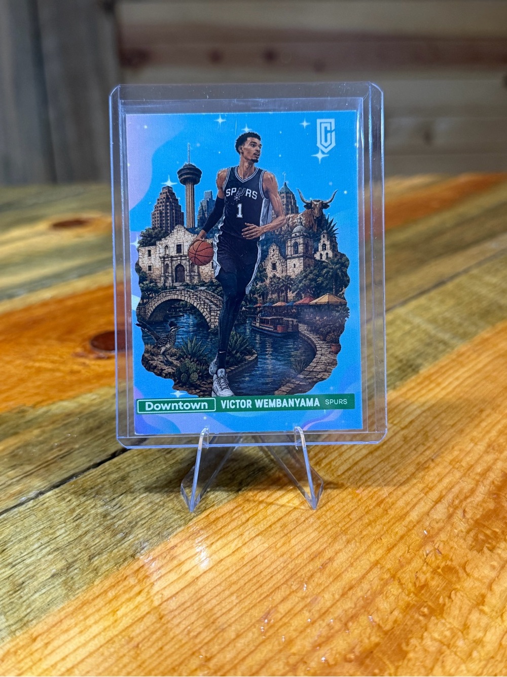 Victor Wembanyama San Antonio Spurs Downtown Custom Basketball Trading Card